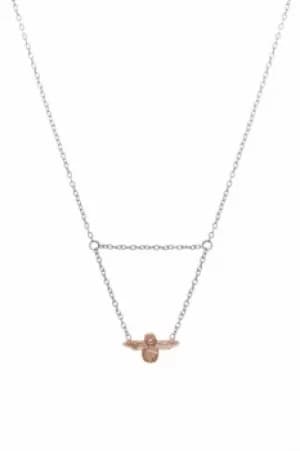 Ladies Olivia Burton Two-Tone Steel and Rose Plate 3D Bee Moulded Bee Necklace OBJ16AMN11