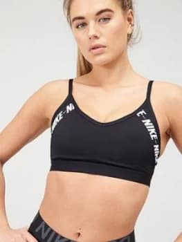 Nike Light Support Indy Logo Sports Bra - Black