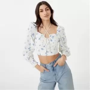 Jack Wills Balloon Sleeve Blouse - Green