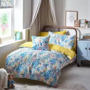 Peter Rabbit Florelli Multi Floral Duvet Cover and Pillowcase Set Ochre