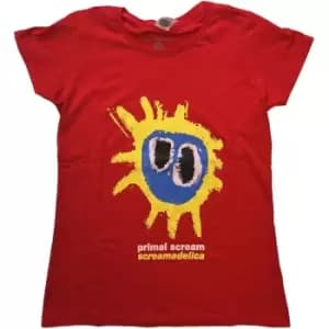 Primal Scream - Screamadelica Ladies X-Large T-Shirt - Red