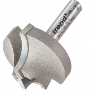 Trend Ovolo Rounding Over Router Cutter 31mm 16mm 1/4"