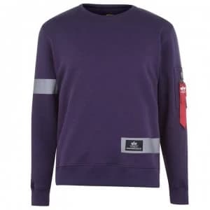 Alpha Industries Nasa Reflective Tape Sweatshirt - 452 Nightshade