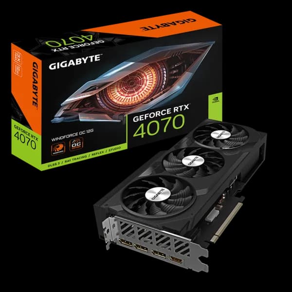 Gigabyte Gigabyte GeForce RTX 4070 WINDFORCE OC V2 12G Graphics Card - 12GB GDDR6 192bit PCI-E 4.0 2490MHz Core Clock 3 x DisplayPort 1.4a 1 x HDMI 2.