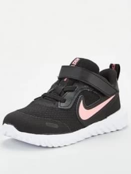 Nike Revolution 5 Infant Trainers - Black/Pink
