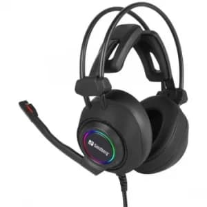 Sandberg Savage Gaming Headset, USB, 7.1 Surround, 50mm Drivers, Comfortable Padding, LED Lighting, 5 Year Warranty