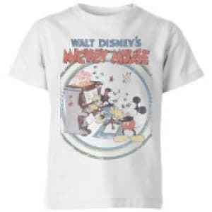 Disney Retro Poster Piano Kids T-Shirt - White - 11-12 Years