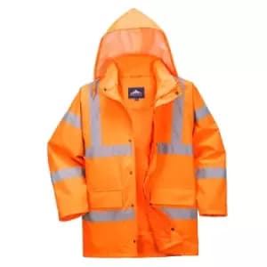 Oxford Weave 300D Class 3 Breathable Hi Vis Jacket Orange 3XL