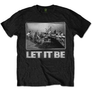 The Beatles - Let It Be Studio Mens Large T-Shirt - Black