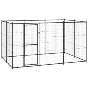 Vidaxl Outdoor Dog Kennel Steel 7.26 M