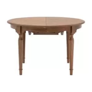 Gallery Interiors Highgate Extending Round Dining Table in Brown