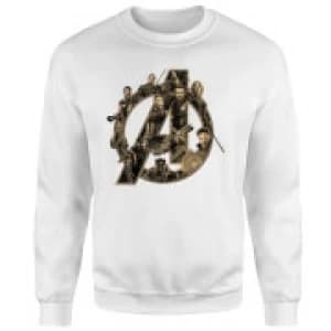 Marvel Avengers Infinity War Avengers Logo Sweatshirt - White - L
