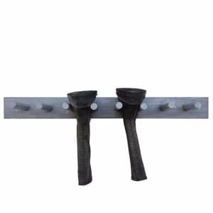 Hadley Reclaimed Wooden Boot and Wellie Wall Rack - Goose Grey - 4 Boot