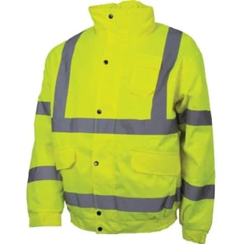 Hi-vis Rip-stop Bomber Jacket (EN20471) Yellow - 2XL - Tuffsafe