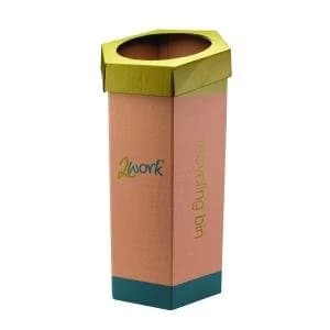 2Work Recycling Bin Green Pack of 3 CAP582758A