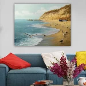 112022528_70100 Multicolor Decorative Canvas Painting Beach
