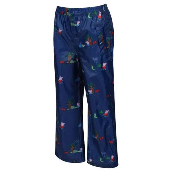 Regatta Peppa Pig Waterproof Pack-It Overtrousers - Blue C24-C36