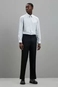Mens Regular Fit Black Smart Trousers