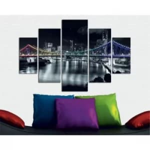 ST210 Multicolor Decorative MDF Painting (5 Pieces)