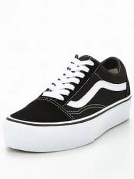 Vans Old Skool Platform Black White Size 3 Women
