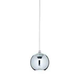 Mr Jack 1 Light Small Dome Ceiling Pendant Chrome, GU10