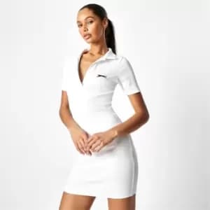 Slazenger x Sophia & Cinzia Polo Bodycon Mini Dress - White
