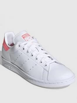 adidas Originals Stan Smith - White/Pink, Size 3, Women