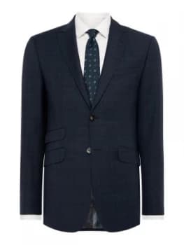 Ted Baker Mens Quarrij Check Suit Jacket Teal