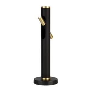 Luminosa Lighting - Table Lamp, 2 x 2W LED, 3000K, 560lm, Sand Black, Gold