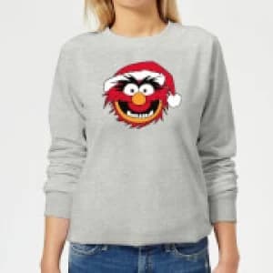The Muppets Animal Womens Christmas Sweatshirt - Grey - L