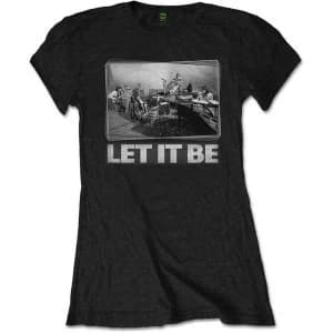The Beatles - Let It Be Studio Womens Large T-Shirt - Black