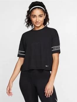 Nike Pro Top - Black, Size L, Women