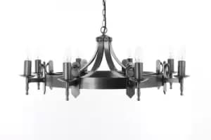 Mitre 8 Light Sterling Ceiling Pendant Light