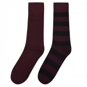 Hugo Boss 2 Pack Stripe Socks Red