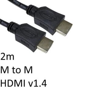 HDMI 1.4 (M) to HDMI 1.4 (M) 2m Black OEM Display Cable