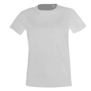SOLS Womens/Ladies Imperial Fit Short Sleeve T-Shirt (M) (White)