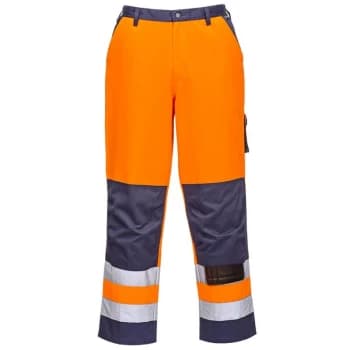 Portwest - TX51ONTL - sz L Lyon Hi-Vis Trousers - Orange/Navy