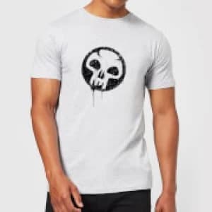 Magic The Gathering Black Mana Splatter Mens T-Shirt - Grey - 3XL