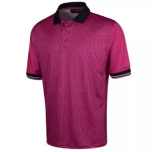Island Green Green Short Sleeve Polo Shirt Mens - Red