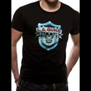 La Guns - Shield Logo Mens Small T-Shirt - Black