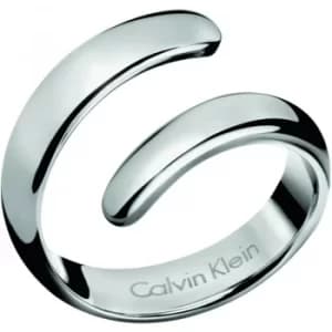 Ladies Calvin Klein Stainless Steel Size P Embrace Ring