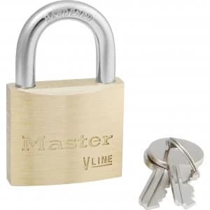 Masterlock V Line Brass Padlock Keyed Alike 40mm Standard 2341