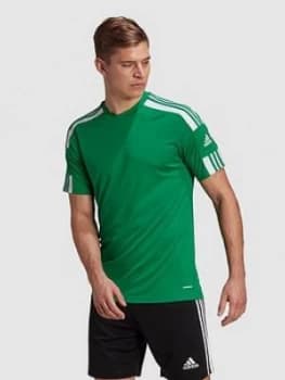 Adidas Mens Squad 21 Short Sleeved Jersey, Green Size M Men
