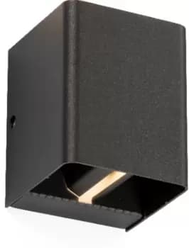 LED Adjustable Up and Down Wall Light Anthracite - 3000K 230V IP65 2 x 6W