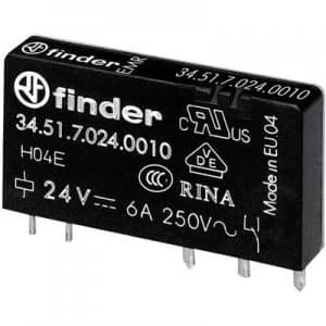 Finder 34.51.7.024.0010 PCB relay 24 V DC 6 A 1 change-over