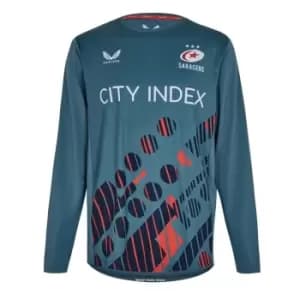 Castore Saracens Long Sleeve Training Shirt - Blue