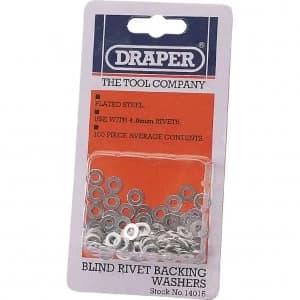 Draper Pop Rivet Washers 4mm Pack of 100