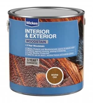 Wickes Woodstain - Warm Oak 2.5L
