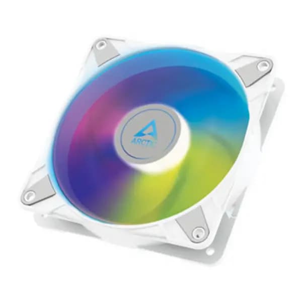 ARCTIC P12 PWM PST A-RGB 0dB - Semi-Passive 120 mm Fan with Digital A-RGB in white