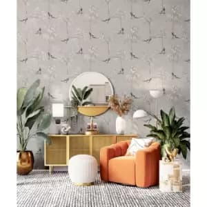 Arthouse Japanese Garden Grey Wallpaper